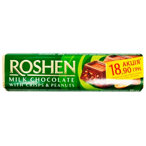 Батончик Рошен 38г з арахісовою начинкою 18.9грн