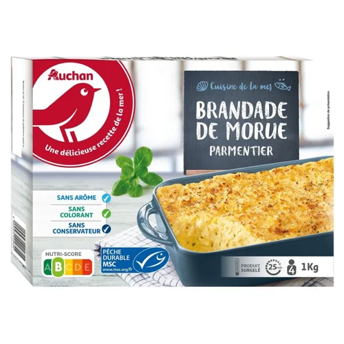Запіканка Auchan з тріски з прованськими травами заморожена 1кг