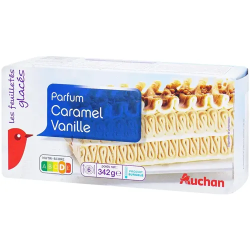 Морозиво Ашан Ванільне з карамеллю 340г