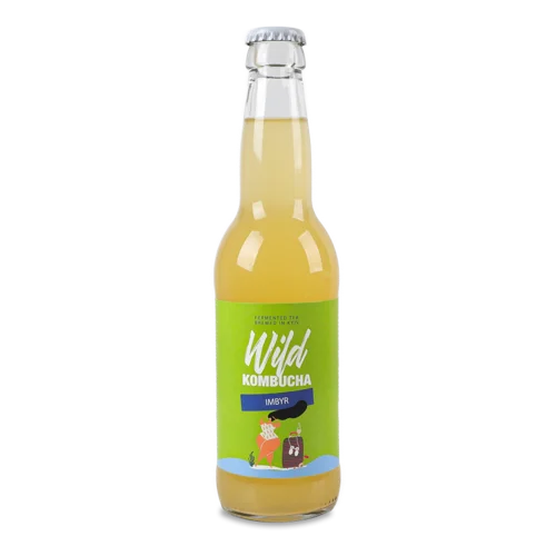 Комбуча Імбир Вищого Ґатунку, Скляна Банка 330мл