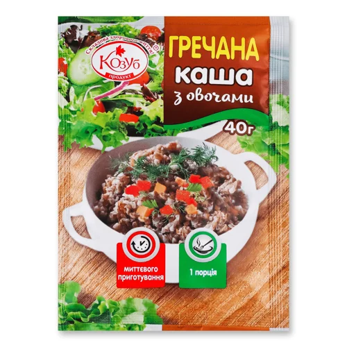 Каша Козуб продукт гречана з овочами 40г