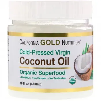 Кокосове масло Virgin Coconut Oil, California Gold Nutrition, органік, 473мл