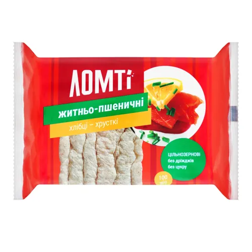 Хлібці житньо-пшеничні Ломті м/у 100г