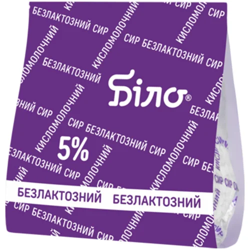 Сир кисломолочний Біло безлактозний 5% 350г