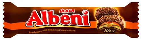 Печиво з молочно-шоколадною глазур'ю і карамельної начинкою Albeni Ulker м/у 72г