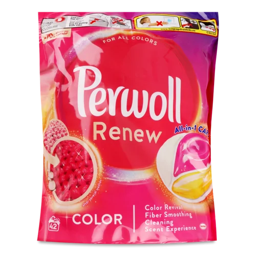 Засіб для Прання Кольорових Речей Концентрований Color Renew Perwoll 42х13.5г