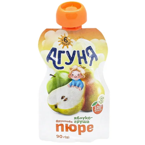 Пюре Агуня Яблуко-груша без цукру 90г