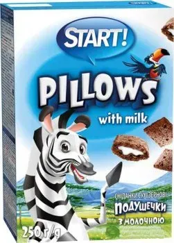 Сухі сніданки Start! подушечки з молочною начинкою 250г