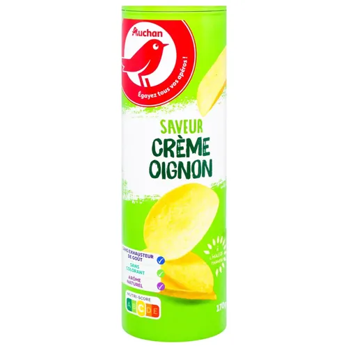 Чіпси Ашан з цибулею і вершками 170г