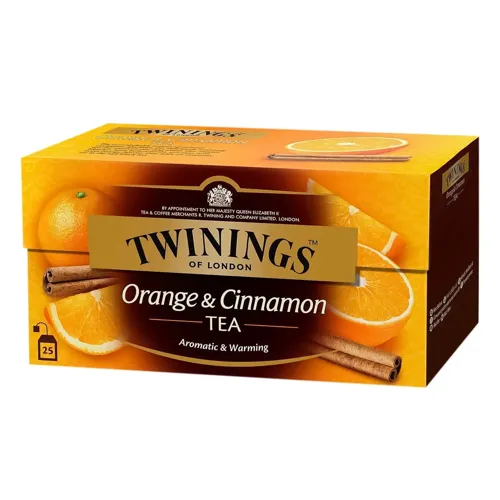 Чай чорний Twinings of London зi смаком апельсину та корицi 2г*25шт