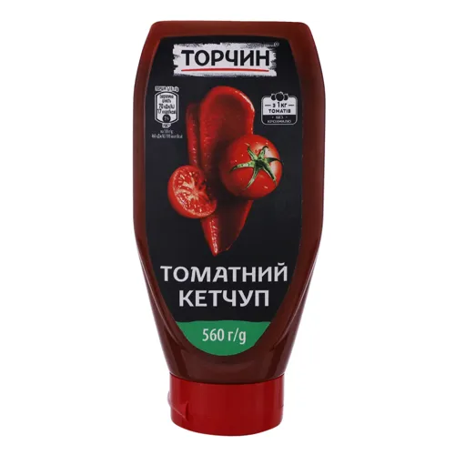 Кетчуп пастеризований Томатний Торчин 560г