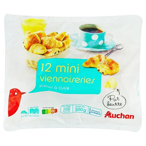 Слойки Auchan Віденські 12шт 300г