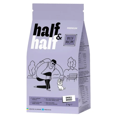 Корм сухий Half&Half з яловичиною для собак малих порід 2кг