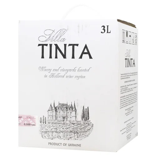 Вино Villa Tinta біле сухе 10-12% 3л