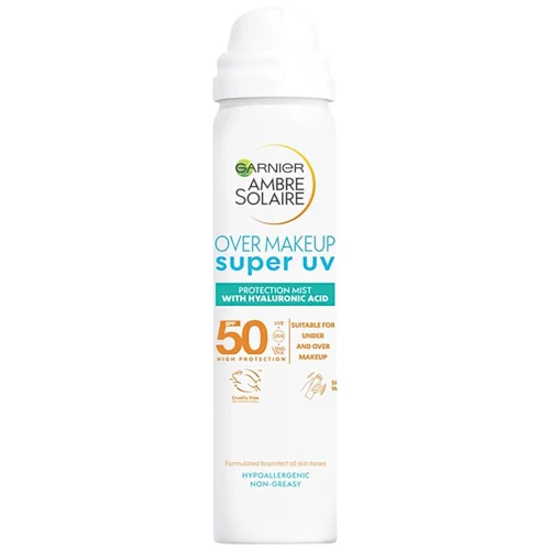 Спрей-міст для обличчя Garnier Ambre Solaire Over Make Up сонцезахисний SPF50 75мл