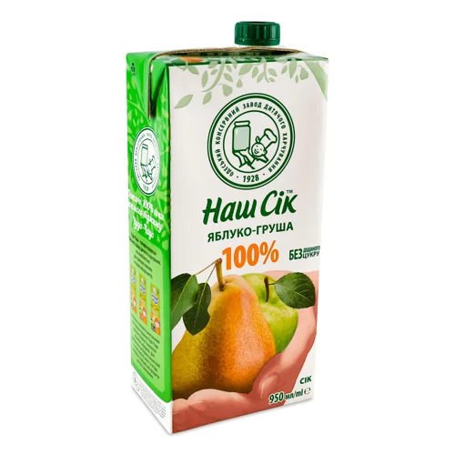 Сік Наш Сік яблучно-грушевий,0,95л