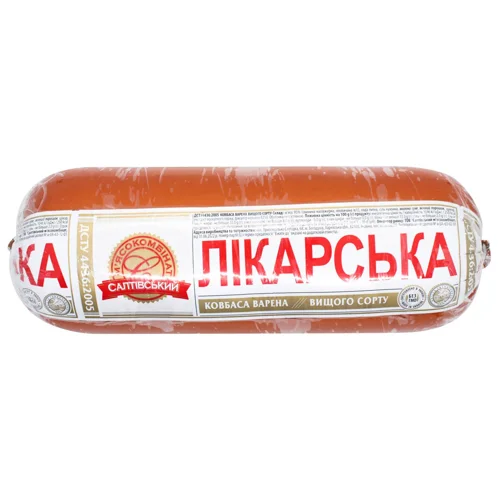Ковбаса Cалтiвський м'ясокомбінат Лікарська варена вищий сорт ~1,7кг