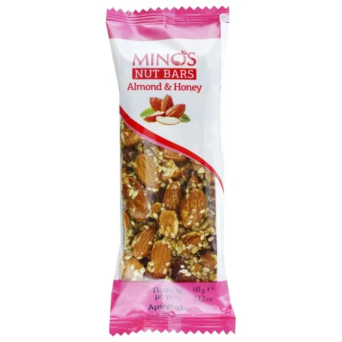 Батончик Minos з мигдалем та медом 60г