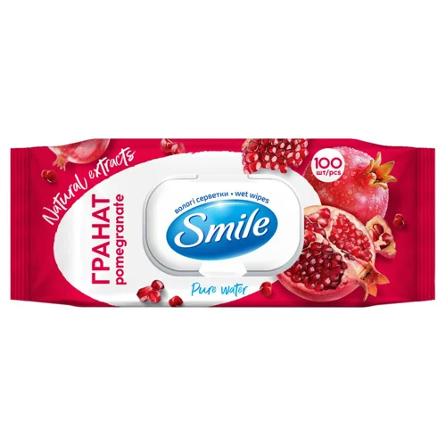 Серветки вологі Smile Daily Гранат 100шт