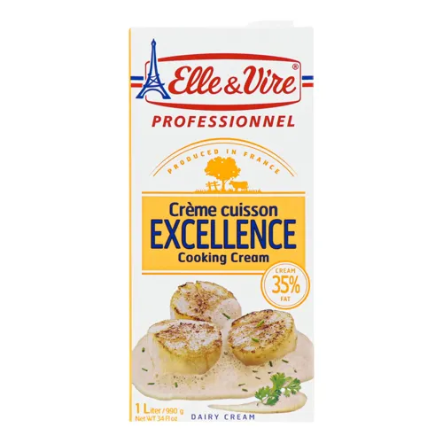 Вершки 35% рідкі стерилізовані кулінарні Excellence Professionnel Elle&Vire т/п 1л