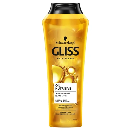 Живильний шампунь Gliss Oil Nutritive для сухого та пошкодженого волосся 250мл