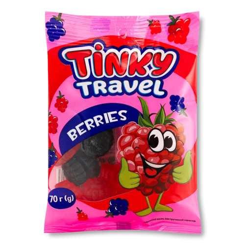 Желейні Цукерки Berries Tinky, м/у, В/ґ, 70г