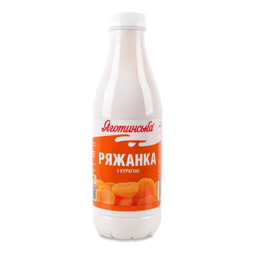 Ряжанка 2.9% Натуральна з Курагою Яготинська п/пл, 750г