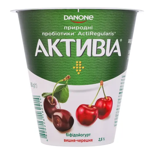 Біфідойогурт 2.5% Вишня-черешня Активіа 260г