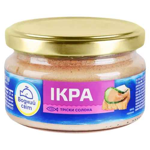 Ікра тріски Водний світ солона 170г