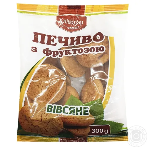 Печиво вівсяне з фруктозою, 300г