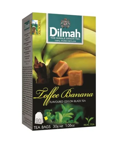 Чай чорний пакетований Dilmah Іриска та банан 1.5г х 20 шт.
