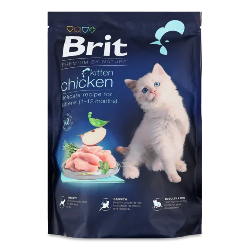Корм сухий повнораціонний для кошенят, з куркою Premium by Nature Brit, д/п, 800г