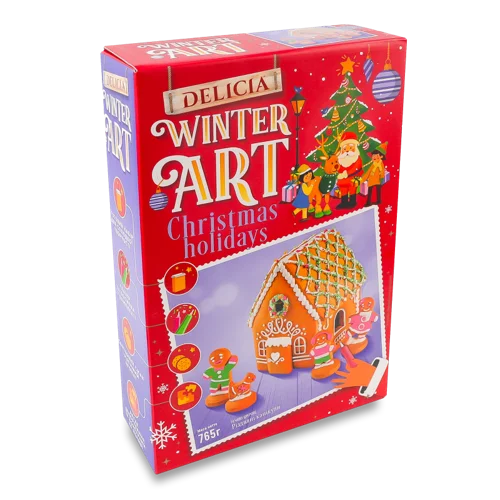 Печиво Цукрове Різдвяні Канікули Delicia к/у, 765 г