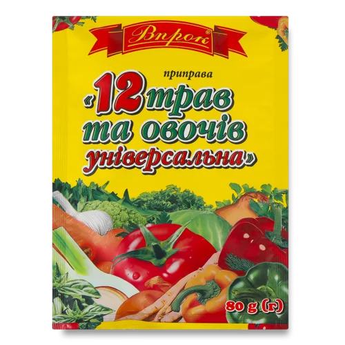 Приправа Універсальна 12 Трав І Овочів, в/ґ, 80г