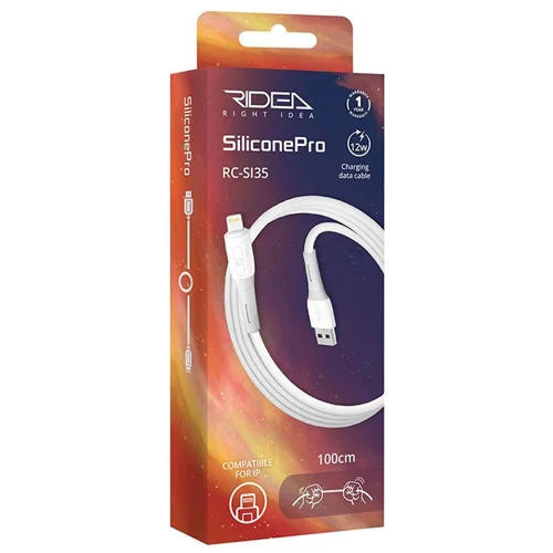 Кабель Ridea USB RC-SI35 SiliconePro 12W Lightning білий