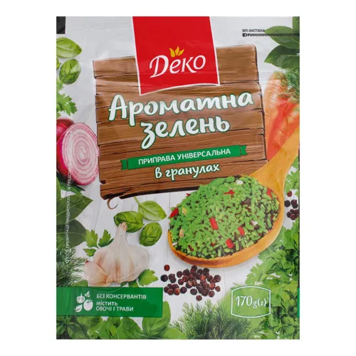 Приправа універсальна в гранулах Ароматна зелень Деко д/п 170г
