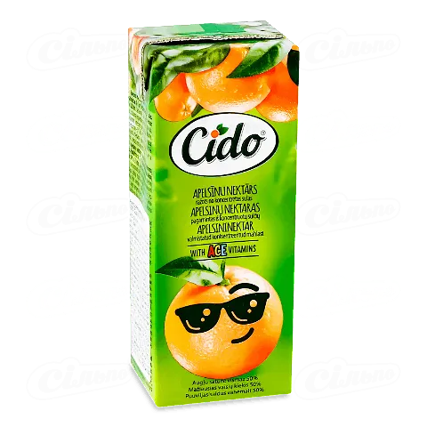 Нектар Cido апельсиновий 50%, 0,2л