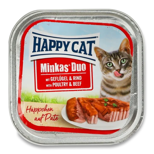 Корм Для Котів Happy Cat Duo Паштет Птиця-Говядина, В/ґ, 100 г