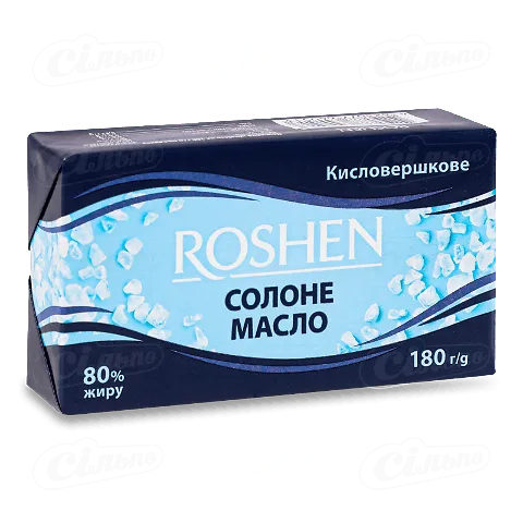Масло кисловершкове Roshen Солоне 80%, 180г