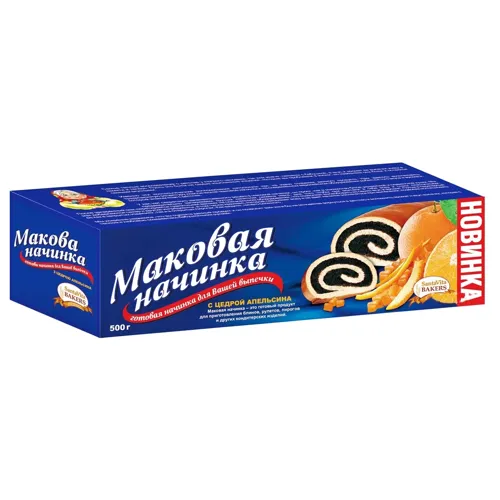 Начинка макова Santa Vita з цедрою апельсина 500г