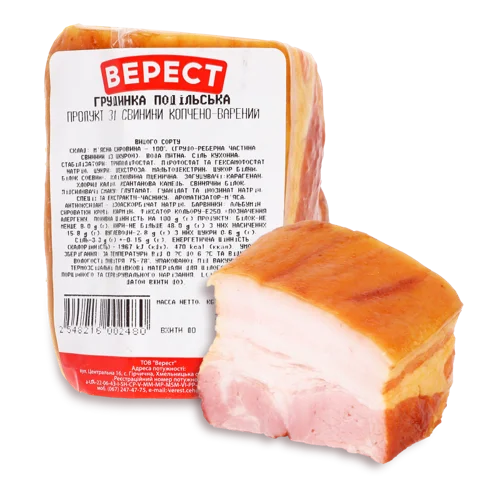 Грудинка Варено-Копчена Подільська Верест, кг