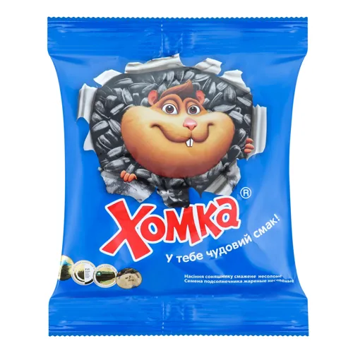 Насіння соняшника смажене несолоне Хомка м/у 125г