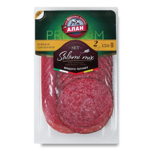 Нарізка Ковбасна Сервірувальна Salami Mix Алан с/в, 0.15 кг