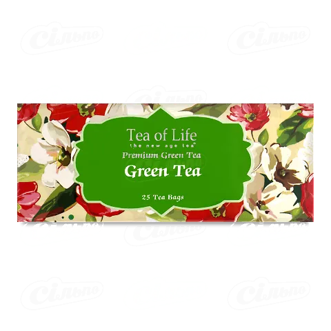 Чай зелений Tea of Life дрібнолистовий байховий, 25*2г/уп