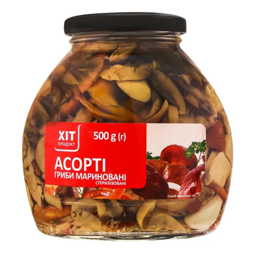 Гриби мариновані Асорті Хіт продукт с/б 500г