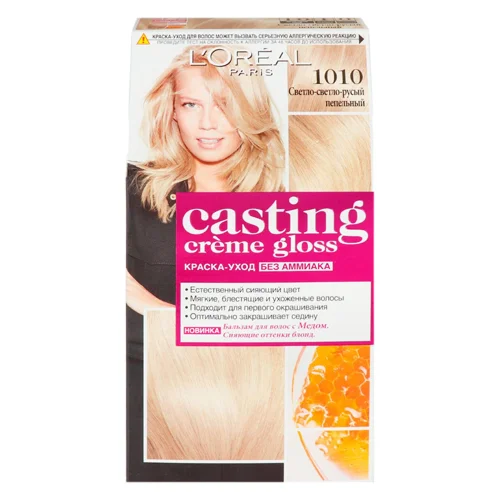 Фарба для волосся L'oreal Paris Casting Creme Gloss 1010 Світло-світло-русяво попелястий без аміаку