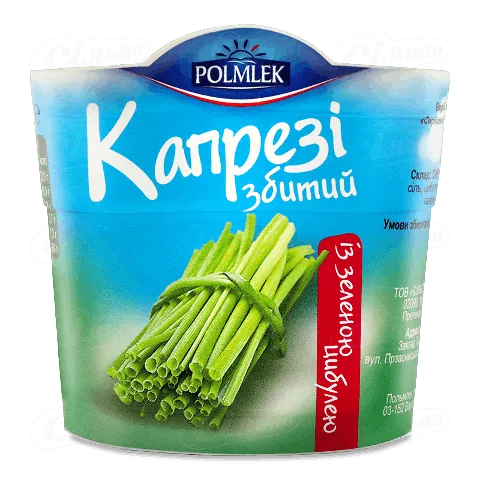 Сир Polmlek Capresi з цибулею 22% з коров'ячого молока, 150г