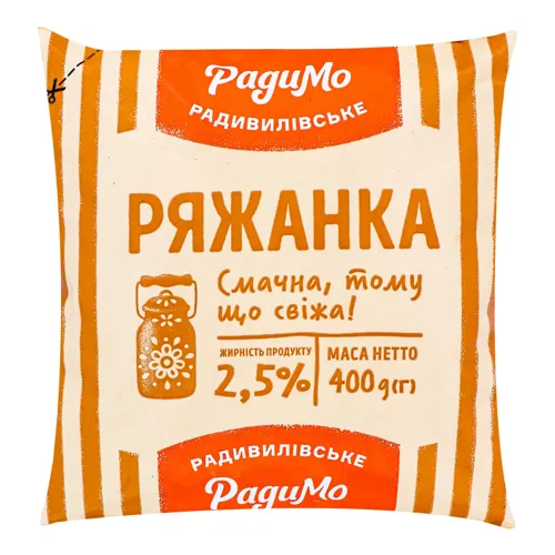 Ряжанка 2.5% РадиМо м/у 400г