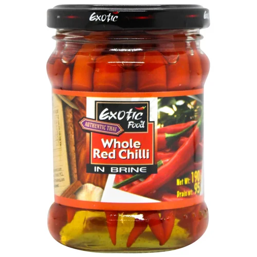 Перець червоний чилі Exotic Food цілий у розсолі 190г