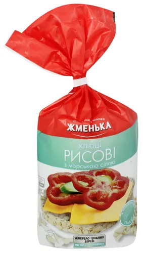 Хлібці хрусткі рисові з морською сіллю Крекерси Жменька м/у 100г